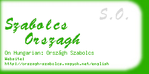 szabolcs orszagh business card